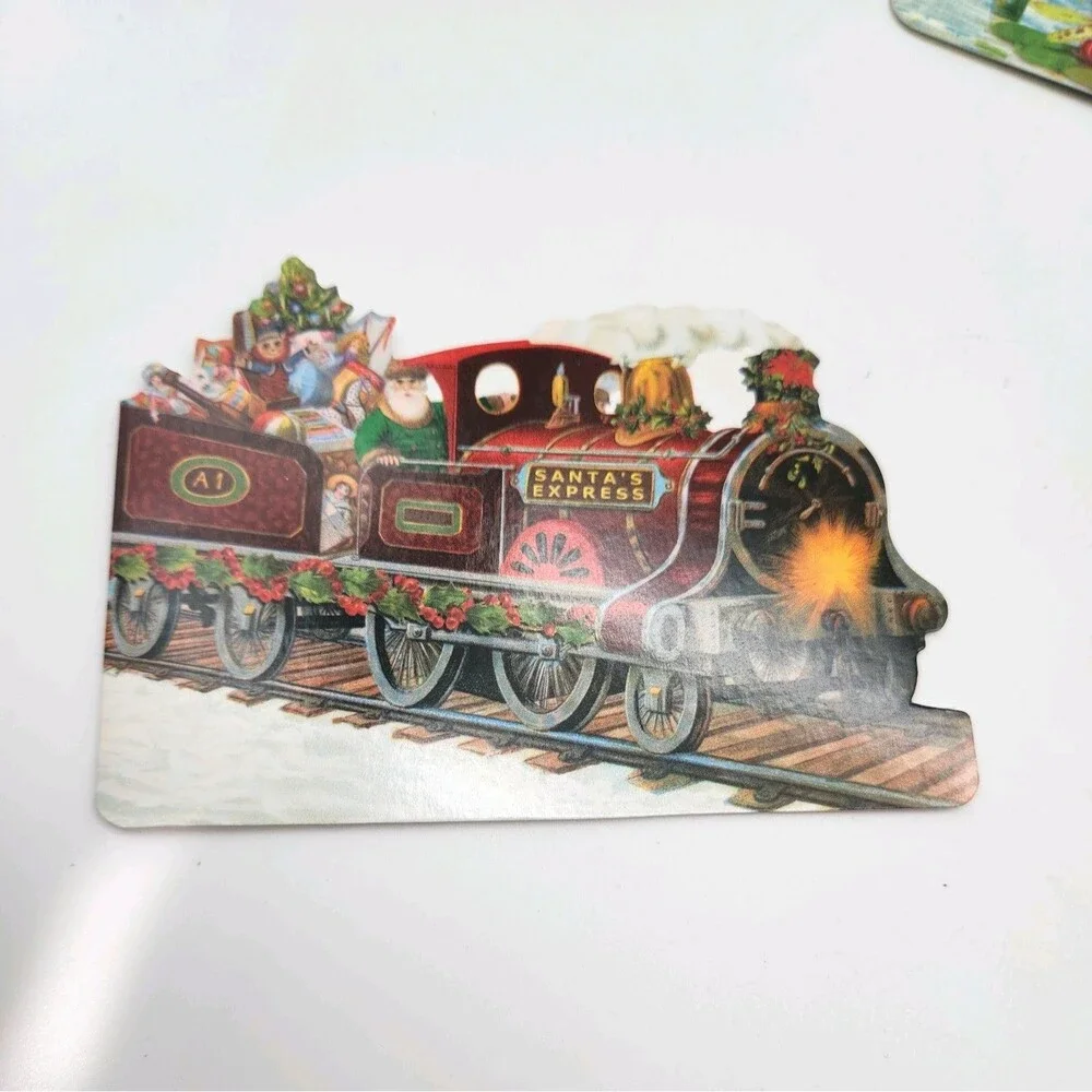 Vntg Happy Holidays Victorian Die Cut Blank Note Cards By Punch Studio Set of 14